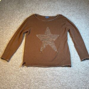 Democracy Earthy Brown Knit Top